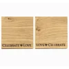 Love & Celebrate Oak Coasters- Set of 2
