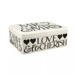Mr. & Mrs. Black Toast Deep Rectangular Tin