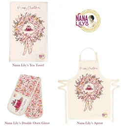Nana Lily's Christmas Wreath Tea Towel