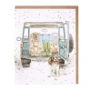 'Paws for a Picnic' Spaniel and Labrador Blank Greetings Card