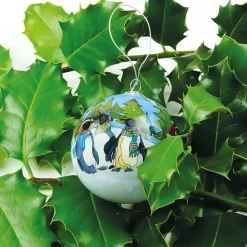 Penguin Hand-painted Glass Bauble