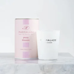 Peony Blossom Luxury Glass Votive Candle