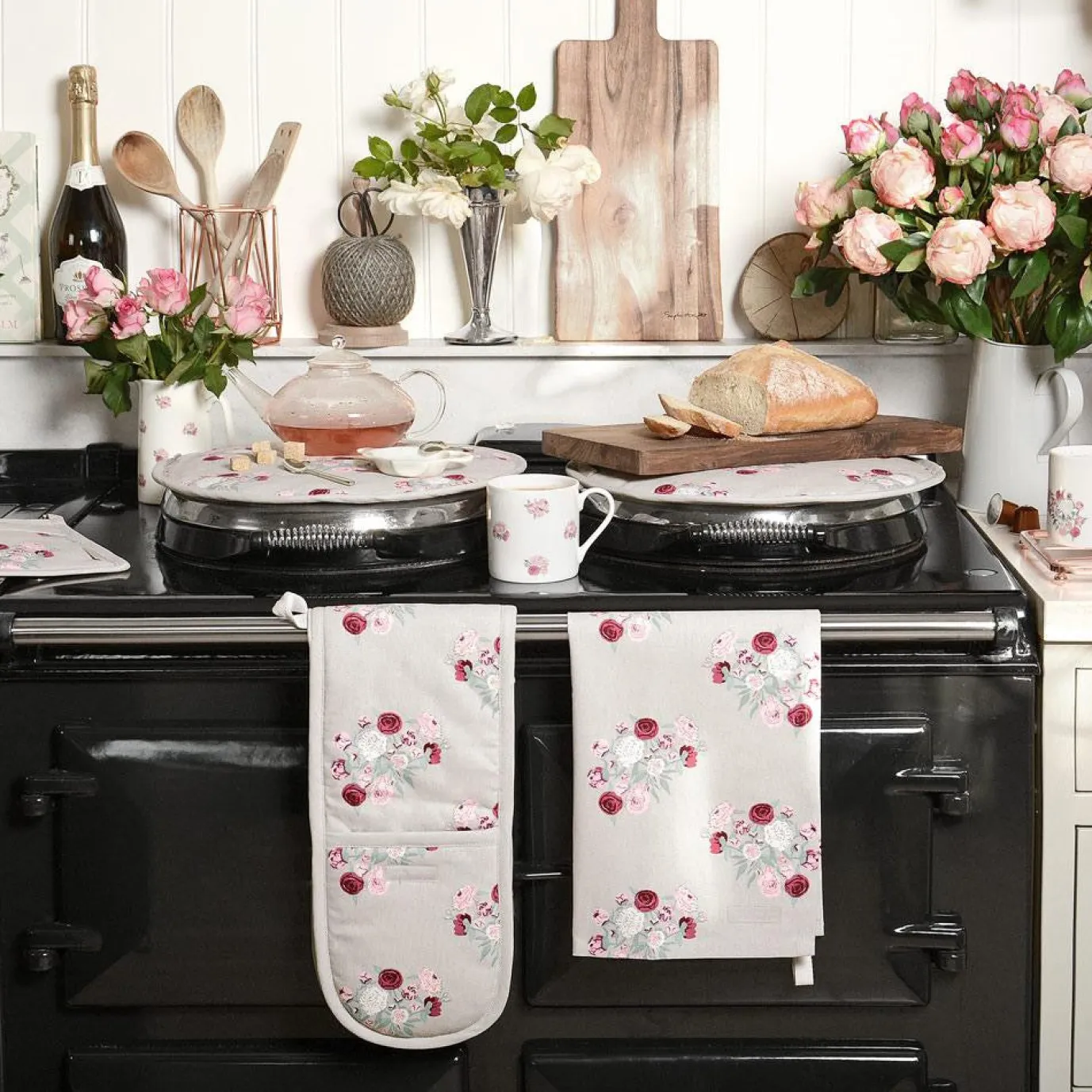 Peony Tea Towel