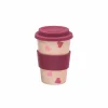 Pink Hearts Rice Husk Travel Cup