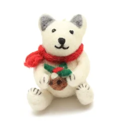 Polar Bear with Christmas Pudding