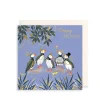 Pufffins in Crowns Greeting Card