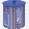 Purple Lattice Windows Biscuit Barrel
