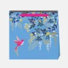 Sara Miller Blue Hummingbird Medium Gift Bag
