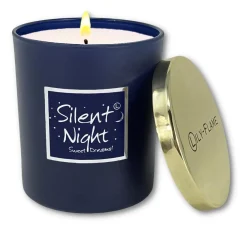 Silent Night Gold Top Glass Jar Scented Candle