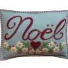 Small Alpine Noel Pillow - Duck Egg Blue