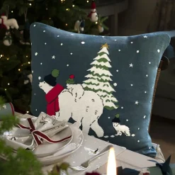 Snow Season Knitted Statement Pillow