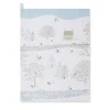 Snowy Cottage Scene Tea Towel
