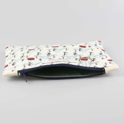 Snowy Mountain Flat Zip Purse with Keyring