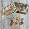 Socks Set of 6 Stitch Markers in a Pocket Tin