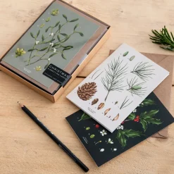 Species Range - Box of 8 Luxury Botanical Christmas Cards