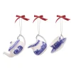 Spode Blue Italian 3 Piece Tea Set Ornaments