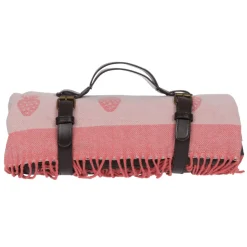 Strawberries Knitted Picnic Blanket