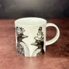 Sunday Best Penguins Bone China Mug - White