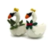 Swimming Swans with Mistletoe Wreath