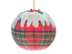 Tartan Plum Pudding Decoration