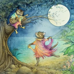 The Owl & the Pussy-Cat Dance Greetings Card