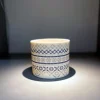 Victorian Tiles Ceramic Planter Pot/Tea Light Holder