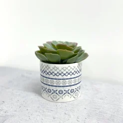 Victorian Tiles Ceramic Planter Pot/Tea Light Holder