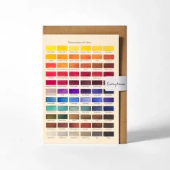 Watercolour Swatches Greetings Card