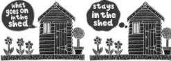 What Goes on in the Shed Mug by Moorland Pottery