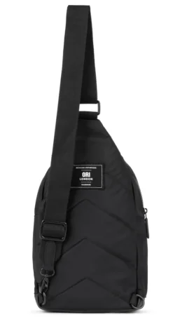 Willesdon B All Black Recycled Nylon Crossbody Bag- Large