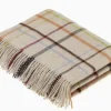 Windowpane Rainbow  Beige Multi Merino Lambswool Throw