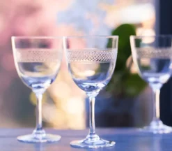 Wine Glass with Band Design