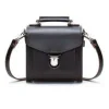 Zatchels Handmade Leather Sugarcube Dark Brown Small Handbag
