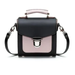 Zatchels Handmade Leather Sugarcube Rose Truffle Small Handbag